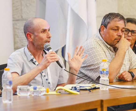 Dr. Liron Nathan at the "Mental Health in the Reality of War" Conference. Photo: Dudi Lazar