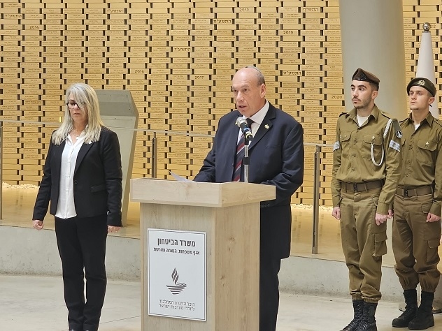 המבקר אנגלמן בטקס הזיכרון