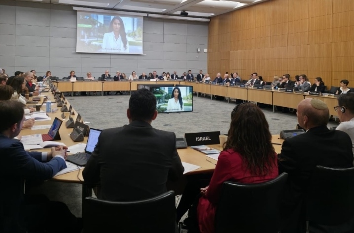 Participants at the OECD Conference viewed a video showcasing the Parallel Audit on AI, coordinated by SAI Israel