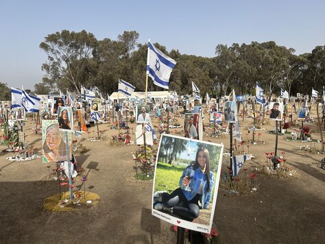 The memorial site for the victims of the Nova music festival massacre