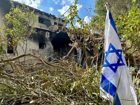 A house destroyed in Kibbutz Be'eri during the October 7 attack