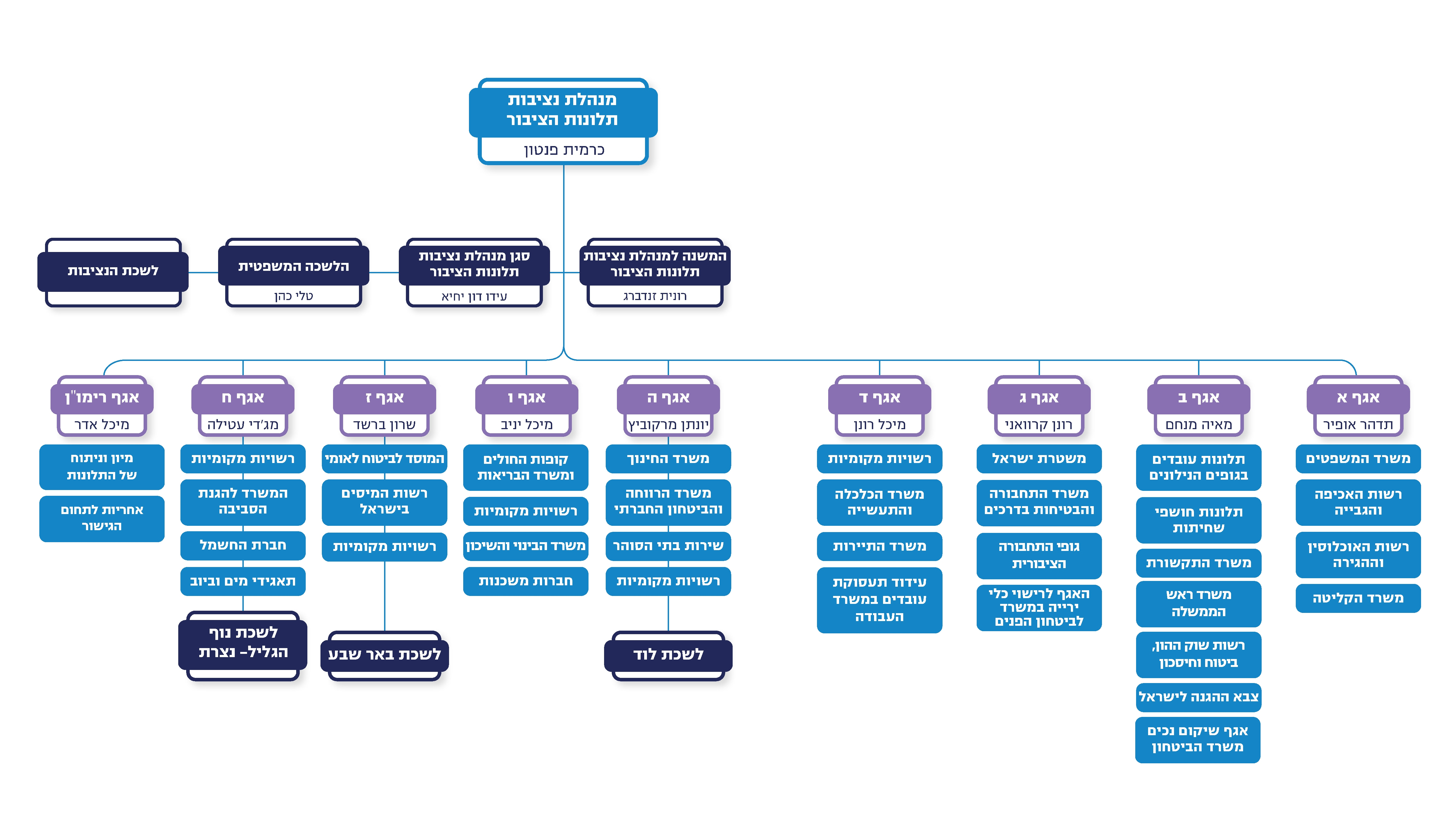 המבנה הארגוני של נציבות תלונות הציבור